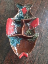 Vallauris Grand Plat De Présentation En Forme De Poisson