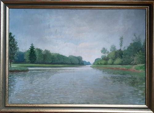 Tableau ancien paysage - tableau,