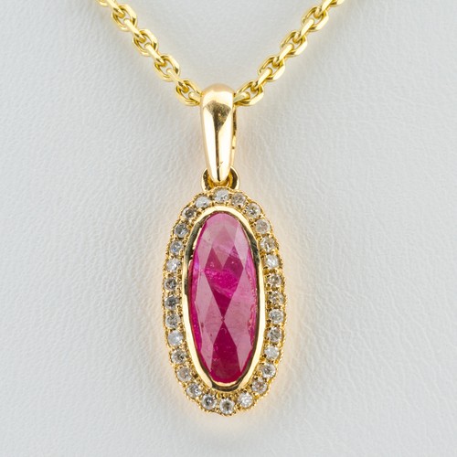 585 gold pendant with 50ct - 585,