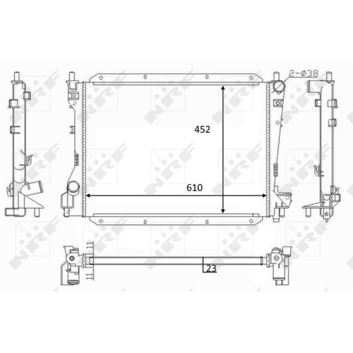 Radiateur eau engin - radiateur, pour