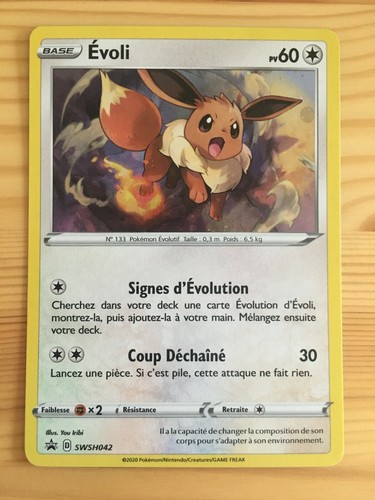 Carte pokémon holo evoli - carte,