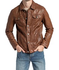 Veste camionneur en cuir