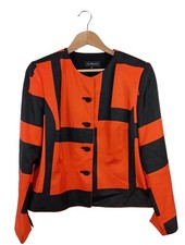 TH. BRAUN Veste courte Dames Veste T EU 42 orange clair-noir élégant