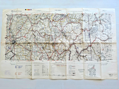 Carte routiere militaire 1944 - militaire,