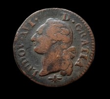 Louis XVI,  Sol Dit À L'écu 1787 D Lyon 