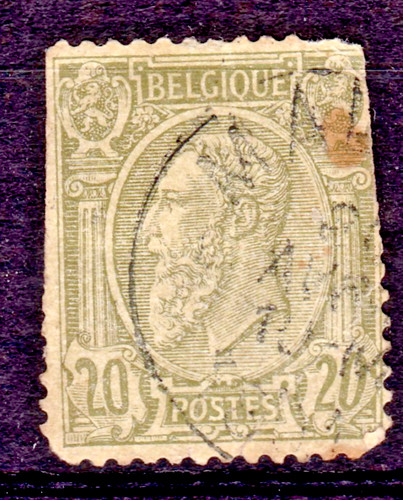 Timbre 1884 belgique - 1884-91, n°