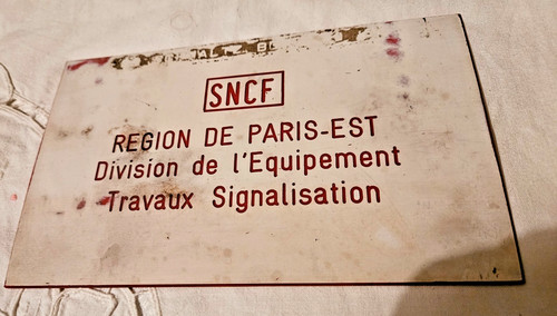 Plaque sncf region paris - plaque,