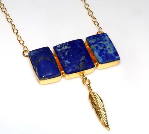 Collier plaqué feuille - plaqué,