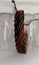 Bracelet Tressé En Cuir Marron Et Noir Pour Homme  Bijoux Cadeau