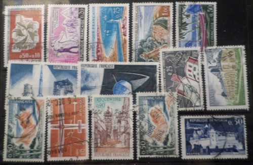France lot timbres oblitérés - lot,