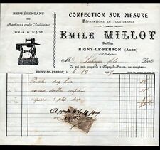 RIGNY-LE-FERRON (10) CONFECTION / MACHINES à COUDRE JONES-WHRITE "Emile MILLOT"