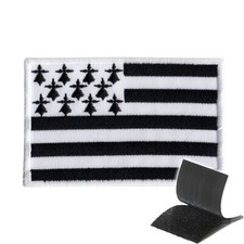 Patch drapeau breton Ecusson bretagne patch militaire ecusson scratch En bas ...