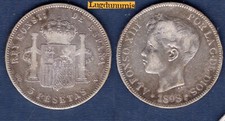 Espagne 5 Pesetas 1898 Alfonso