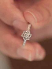 Rond Imitation Diamant Femmes