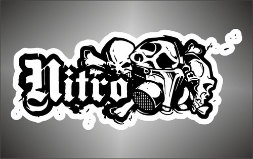 Autocollant nitro sticker - autocollant,