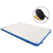 Pont Flottant Gonflable Bleu et Blanc 300x150x15 cm Plateforme Piscine vidaXL