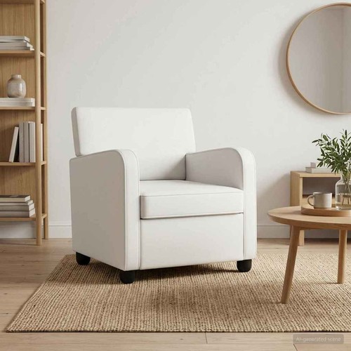 Fauteuil simili cuir salon - fauteuil,