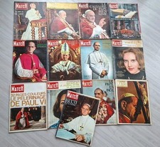 13 PARIS MATCH sur les PAPES Pie XII Jean XXIII Paul VI  Entre 1955 et 1965