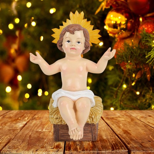 Figurine jésus peinte - de,