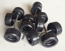 lot 6 paires petites roues / essieu pour voitures miniatures 1/43eme 
