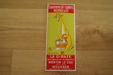 Plaque émaillée bombée Savonnerie La Girafe Marseille 30x13 cms