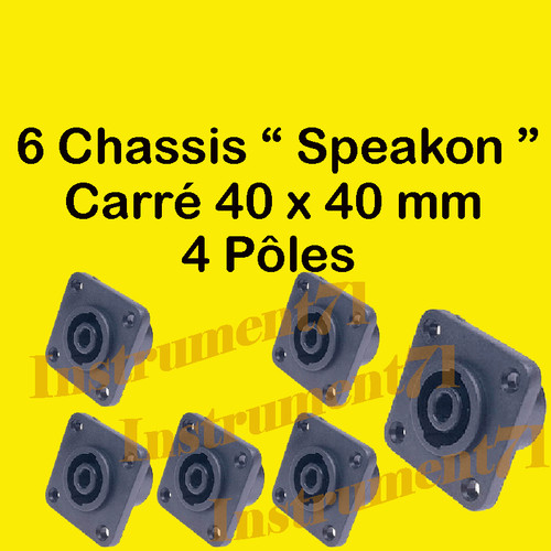 Fiches speakon haut parleur - 6,