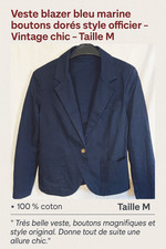 Veste blazer bleu marine