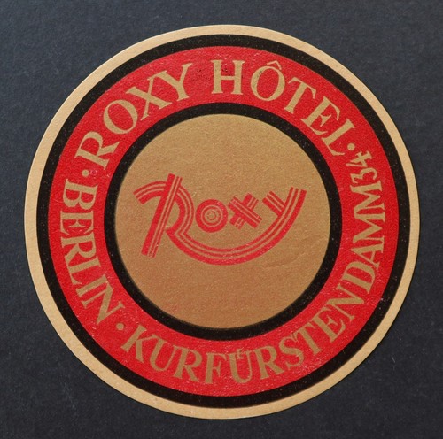 Ancienne étiquette hotel - hotel, roxy