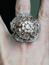 Bague en argent  fleur