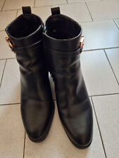 Bottines femme noires + boucle métallique dorée pointure 41 simili cuir comme 9