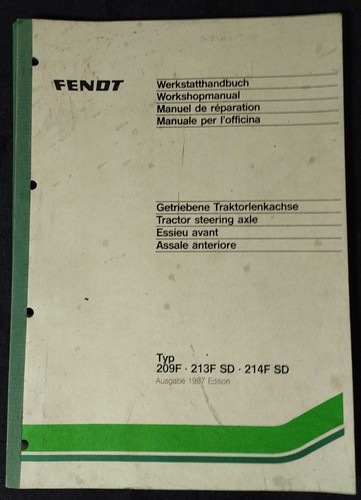 Fendt manuel atelier - manuel, d'atelier