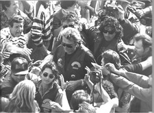 Johnny Hallyday / Adeline Blondieau  "  Photo Les Harley du cœur  "