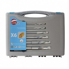 6 mèches à mortaiser - acier - coupe hélicoidale - rotation gauche LEMAN