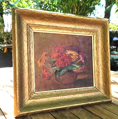 Nature morte sur panneau - nature,