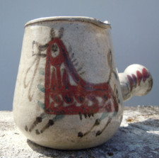 Pichet décor stylisé Gustave Reynaud Le Murier ceramique Vallauris