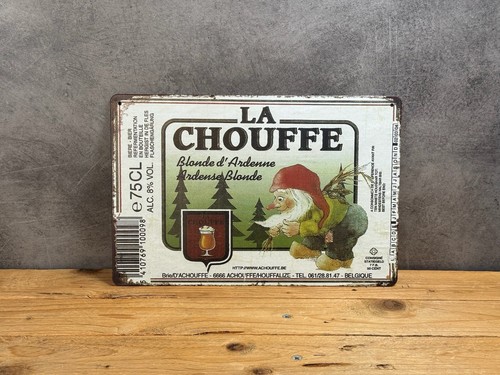 Plaque métal chouffe 129 - plaque,
