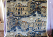 Zoffany Gondolier Tissu  Collection Grand Panneau Velours Décoration  2M10x140