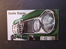 Dépliant en 4 Alfa Roméo Giulia Super