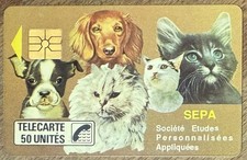 SEPA CHIENS & CHATS TELECARTE RÉF PHONECOTE D105 UT SCHEDA PHONECARD CARTA CARTE