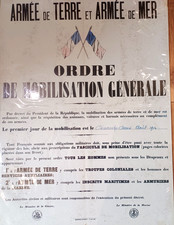 AFFICHE ORDRE DE MOBILISATION