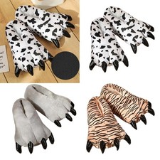Chaussons animaux mignons, semelles antidérapantes chaudes, chaussons