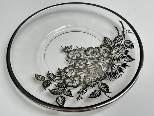 Ancien assiette verre - ancien, gravure