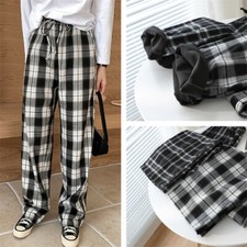 Femme à Carreaux Pantalon