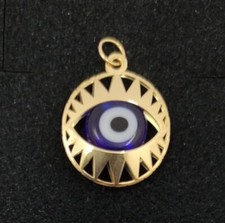 Pendentif Or 18K 750 Mls. Oeil Turc 14,4 Mm. Ref 70253-1