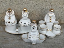 Service style robj porcelaine art déco coquetier sel poivre vinaigrier porcelain