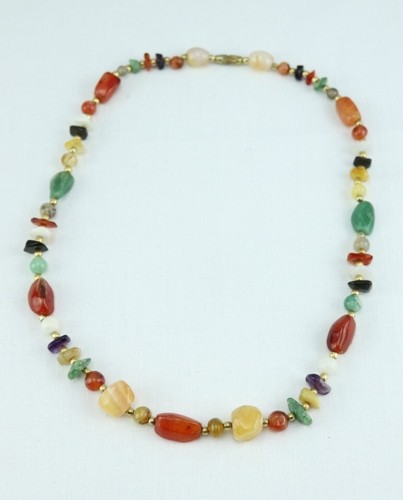 Collier sautoir pierres - sautoir,