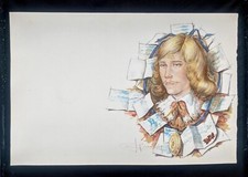 Lithographie originale Cyrano de Bergerac planche n° 7 R. Carrance Papier Japon