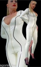 COMBINAISON LATEX SEXY BLANCHE