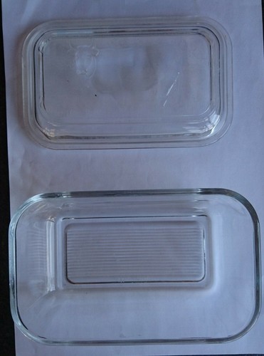 Ancien beurrier verre - beurrier,