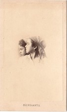 Portrait nuage medaillon enfants mendiants Photo CDV Algerie 1865 Portier